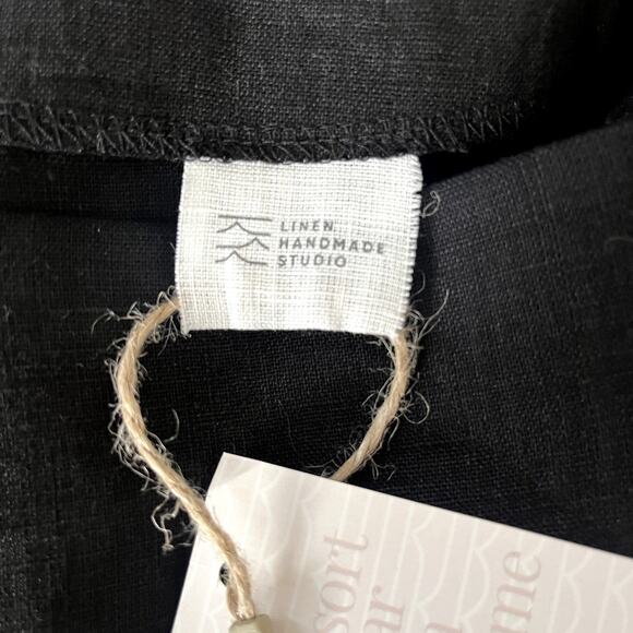 Linen Handmade Studio Black Skirt Size 2 - Picture 8 of 11